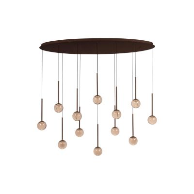 Lucide CALINA - Pendant light - LED Dim. - CCT - 12x7W 2200K/3300K - With replaceable LED module - Coffee - Premium